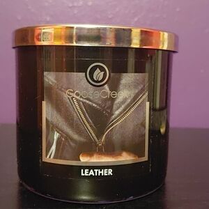 Goose Creek Leather Scented 3 Wick Candle - DISCONTINUED!!!
